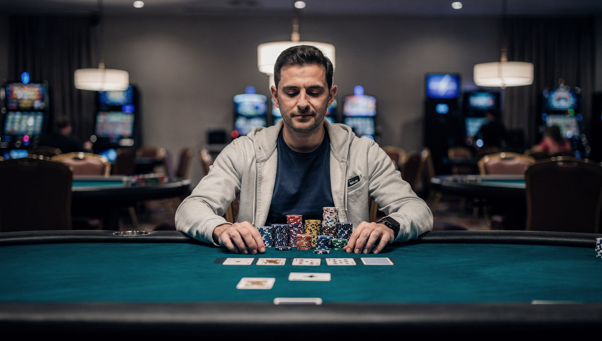 International poker player holding a passport and WSOP tournament chips while applying for an ITIN tax refund